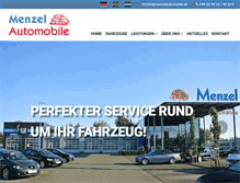 Tablet Screenshot of menzelautomobile.com
